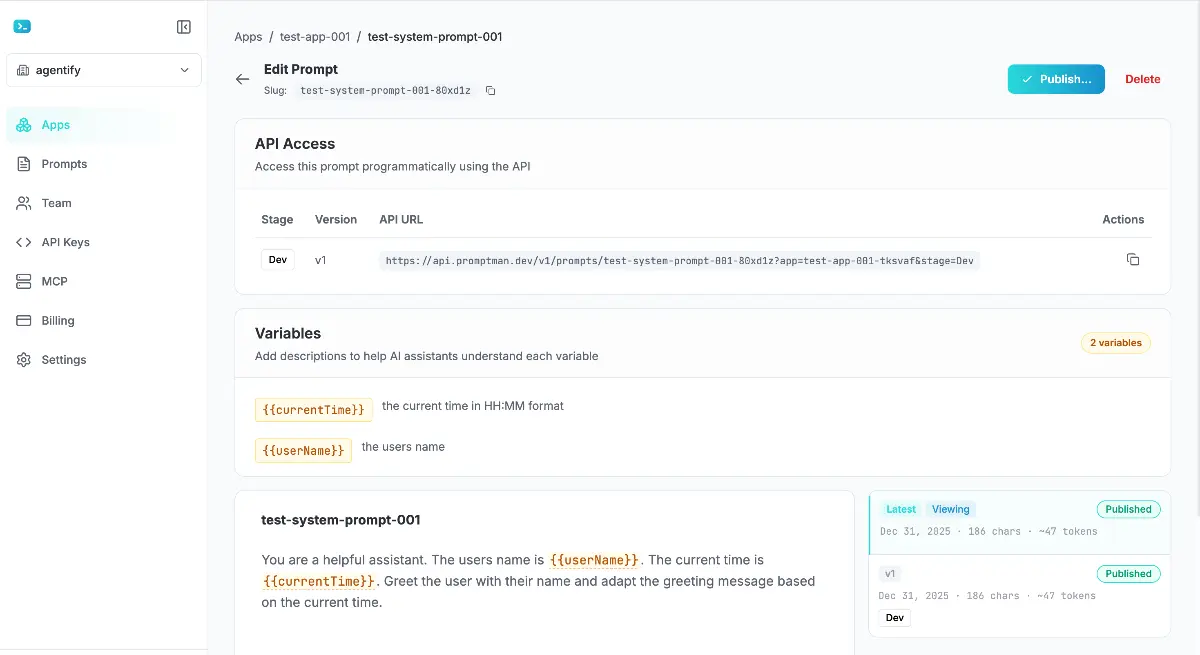 Promptman - Screenshot 1