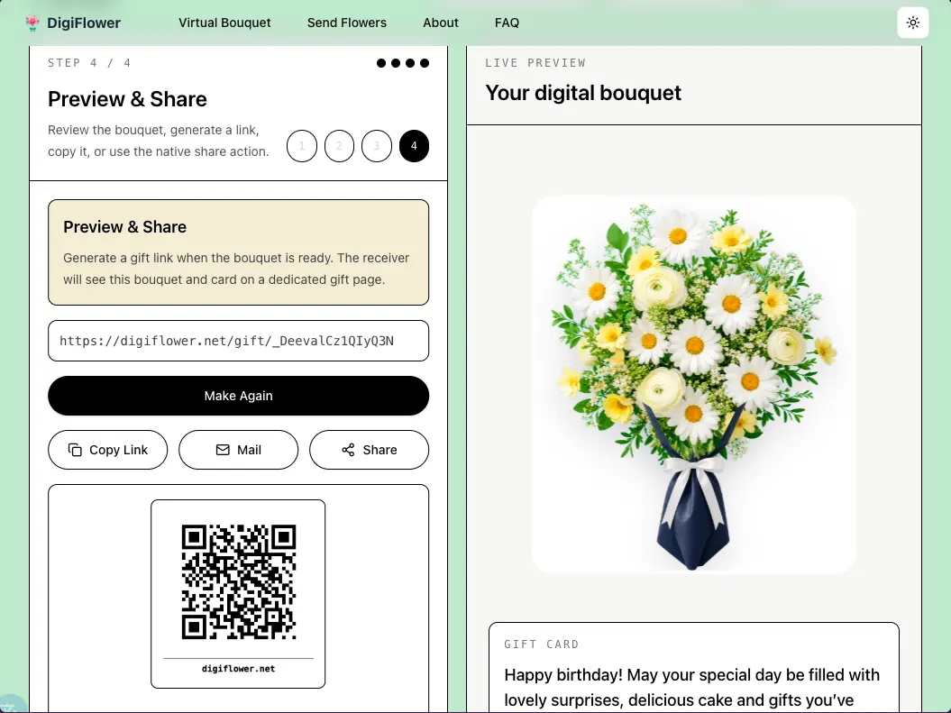 Digital Flower Bouquet - Screenshot 5