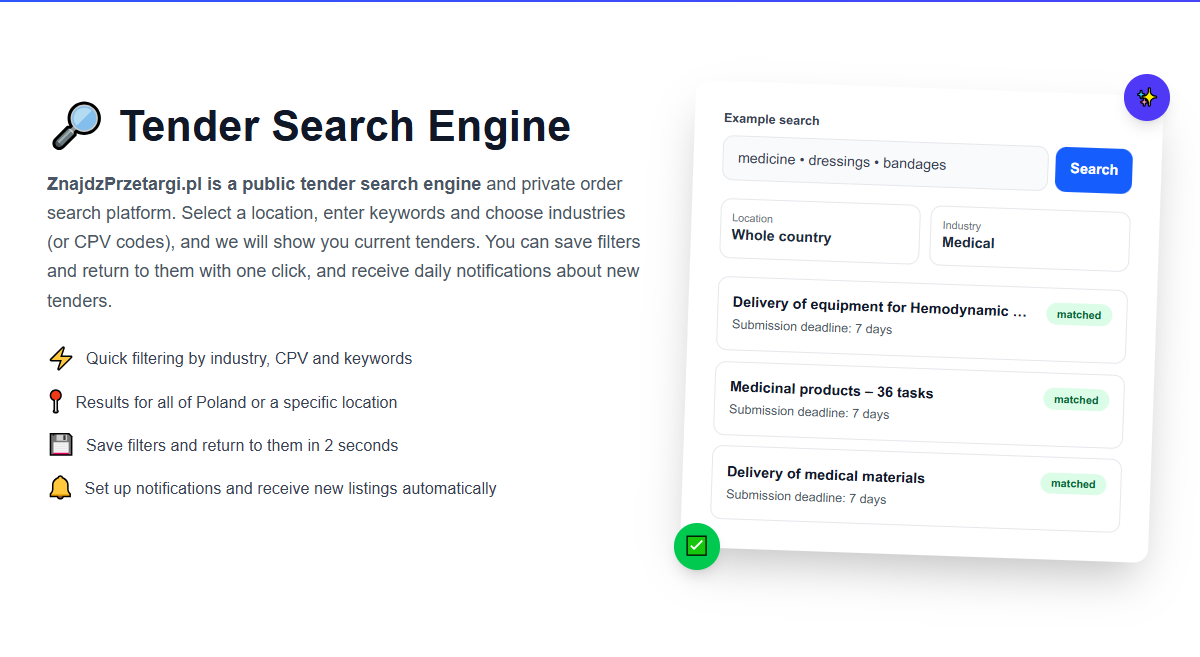 Find Tenders - Screenshot 2