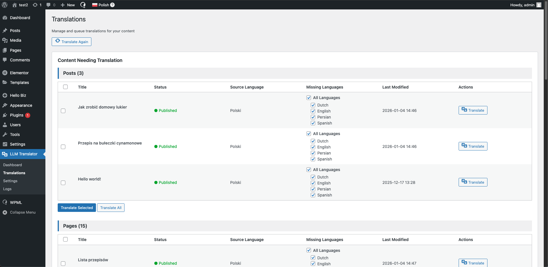 LLM Automatic Translation - Screenshot 2