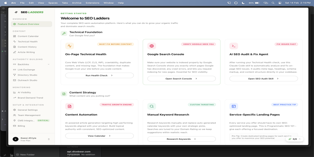 SEO Ladders - Screenshot 1