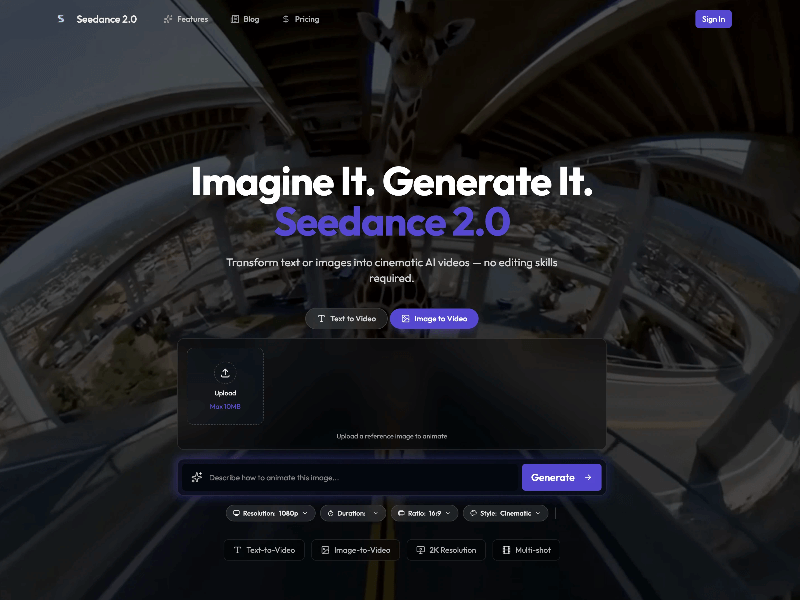 Seedance 2.0 - Screenshot 1