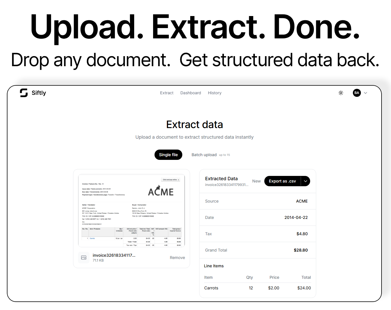 Siftly - Screenshot 1