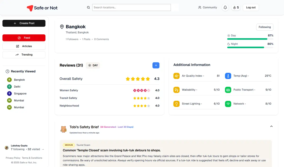 Safe or Not - Screenshot 3