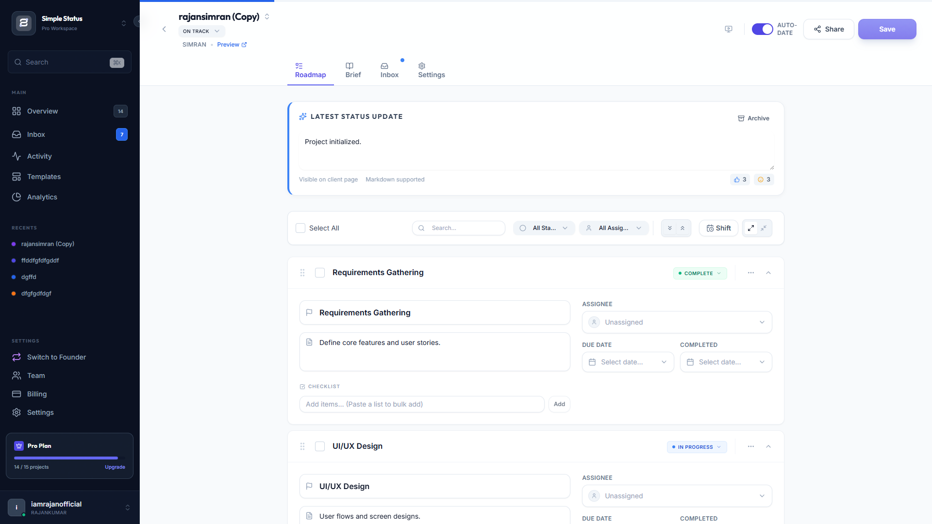 Simple Status - Screenshot 3