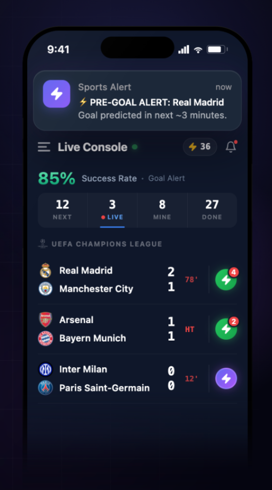 Sports Alert - Screenshot 1