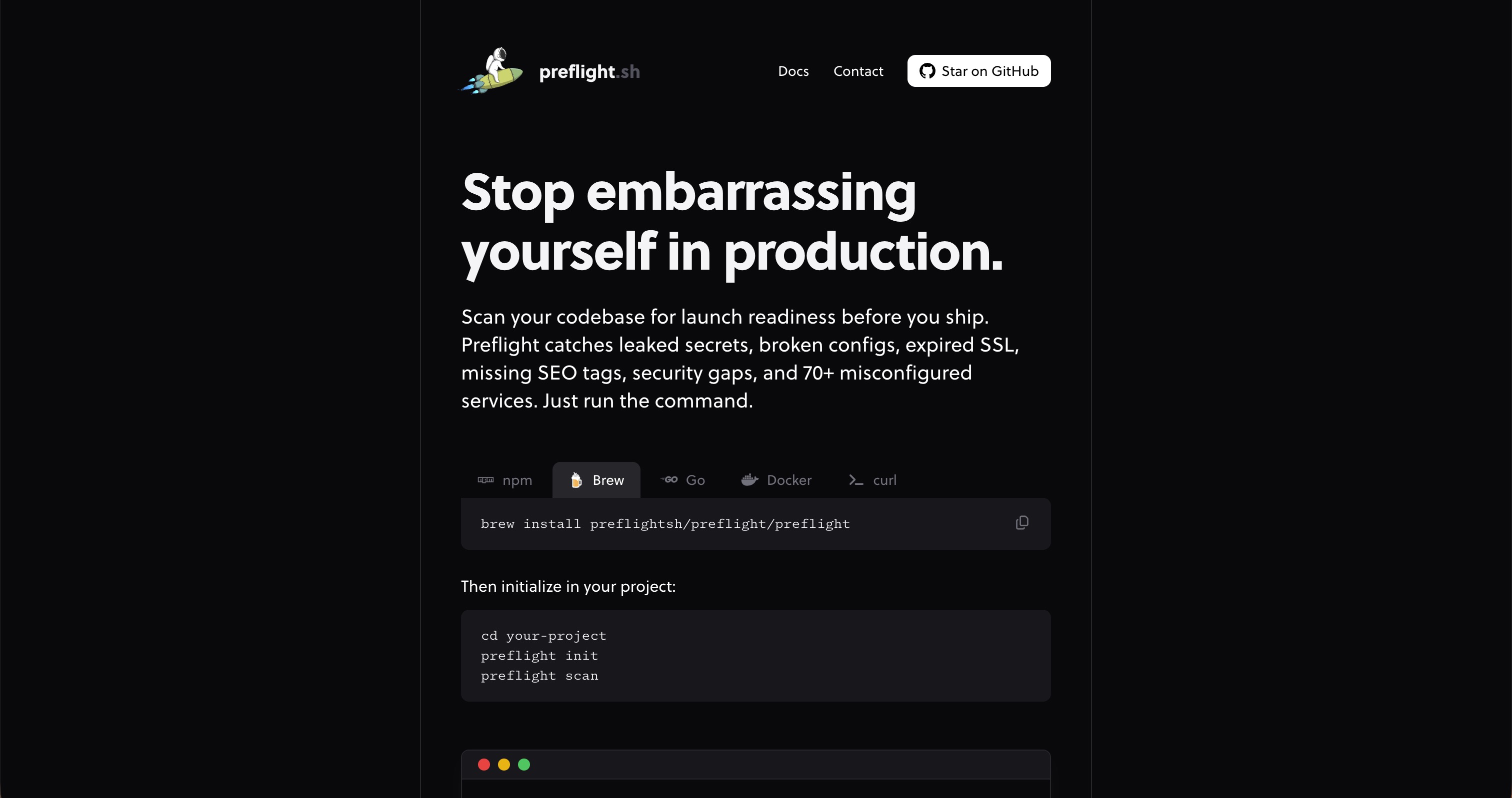 Preflight.sh - Screenshot 1