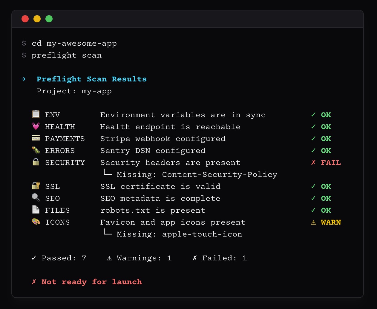 Preflight.sh - Screenshot 2