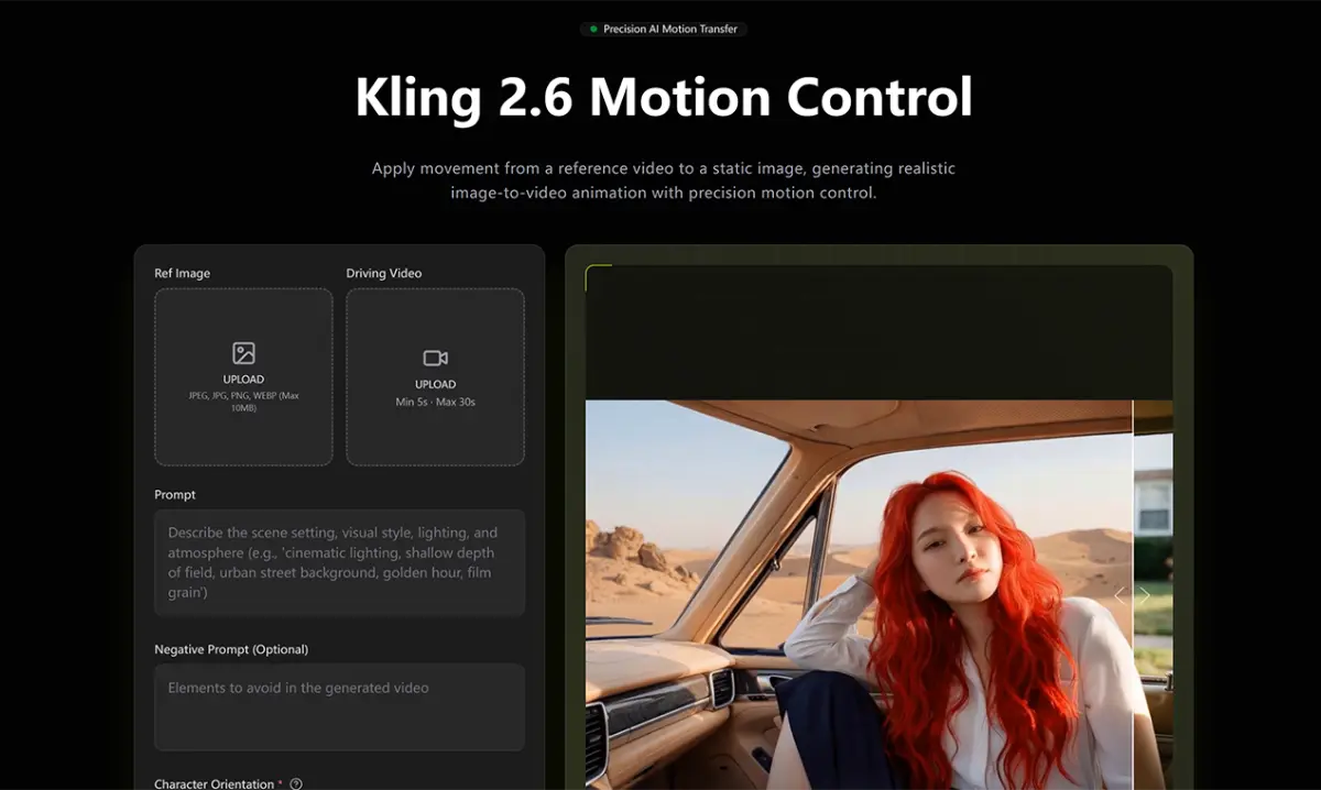 Kling Motion Control - Screenshot 2