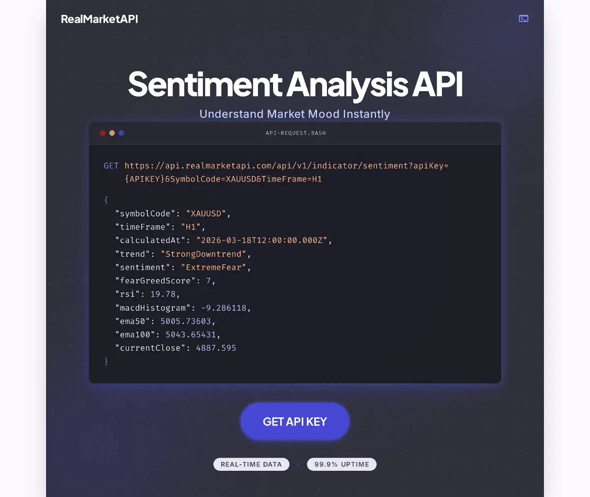 Realtime Market API - Screenshot 4