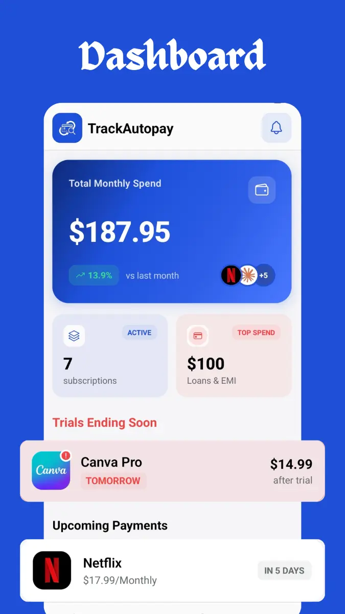 TrackAutopay - Screenshot 1