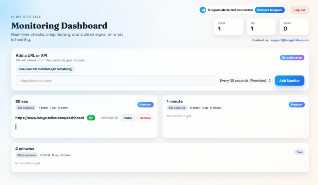 IsMySiteLive? - Screenshot 1