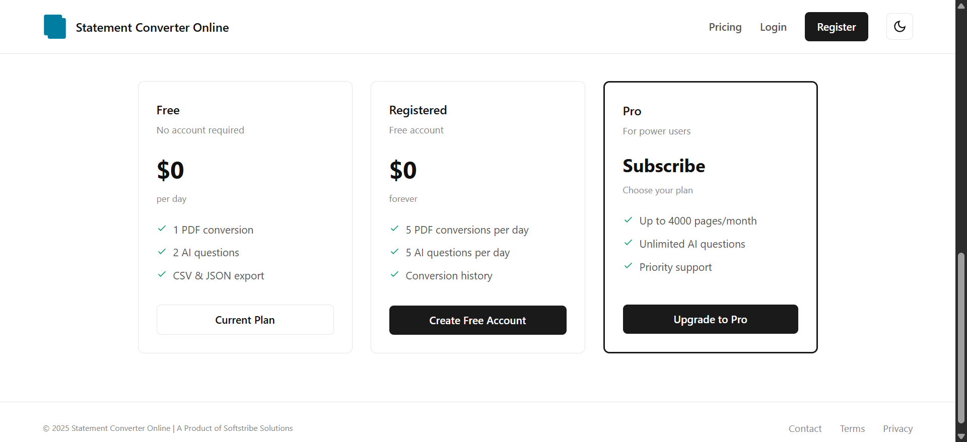Statement Converter Online - Screenshot 2
