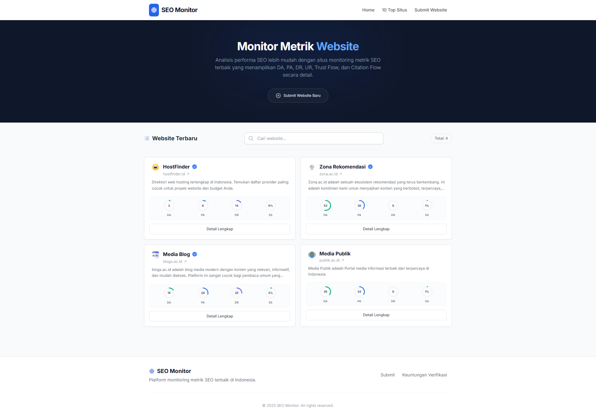 SEO metrics - Screenshot 1