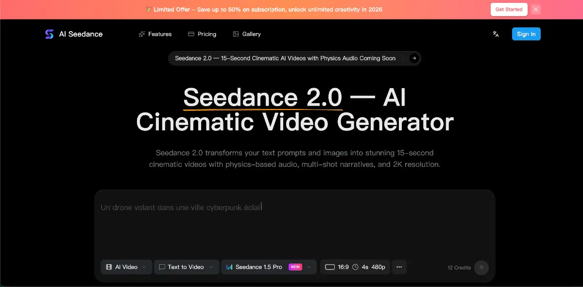 Seedance 2.0 - Screenshot 1