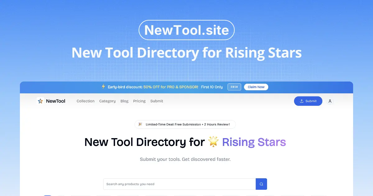 NewTool - Rising Star Tools Directory - Screenshot 1