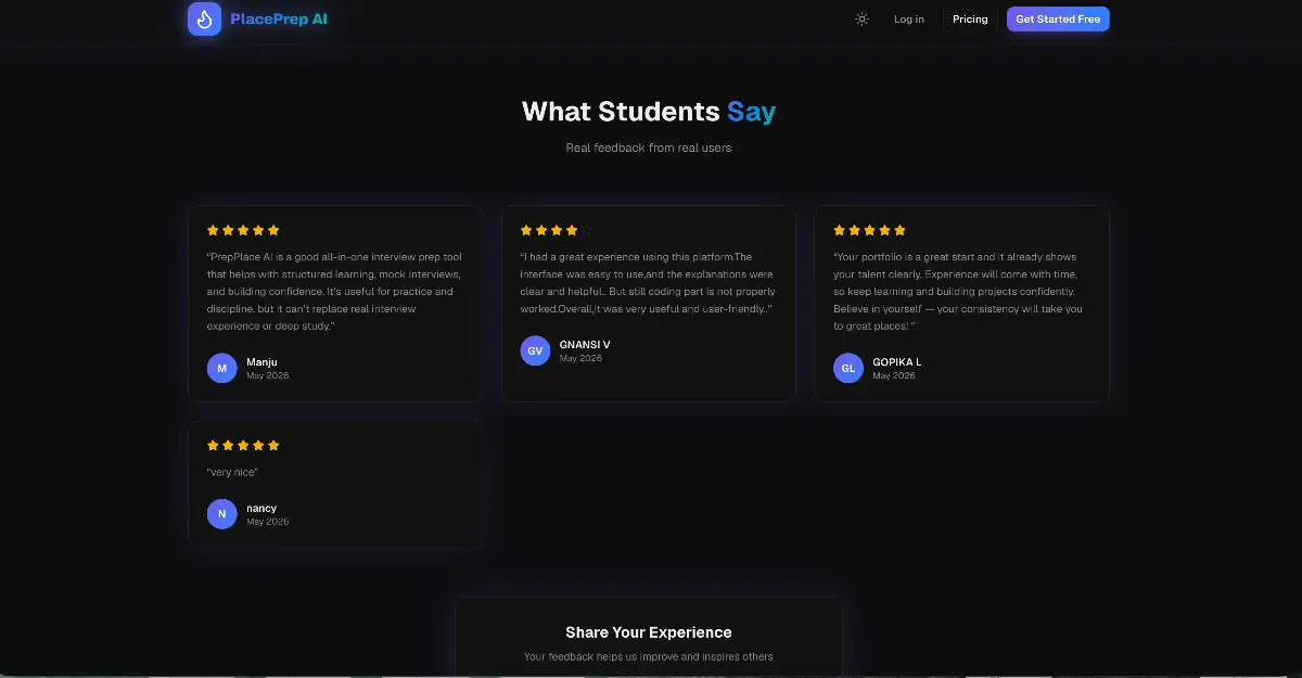 PlacePrep AI - Screenshot 2