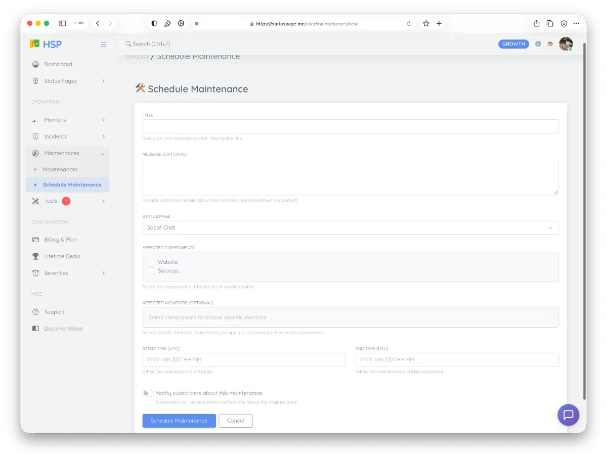 Status & Uptime - Hosted Status Page - Screenshot 3