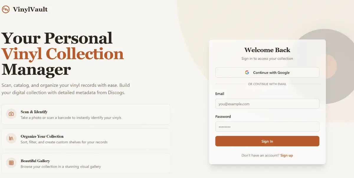 VinylVault - Screenshot 1