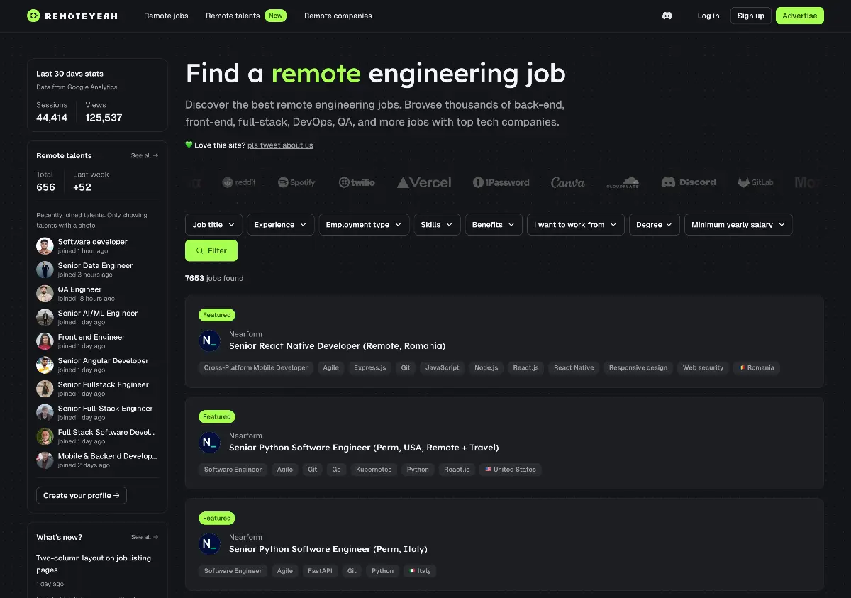 RemoteYeah - Screenshot 1
