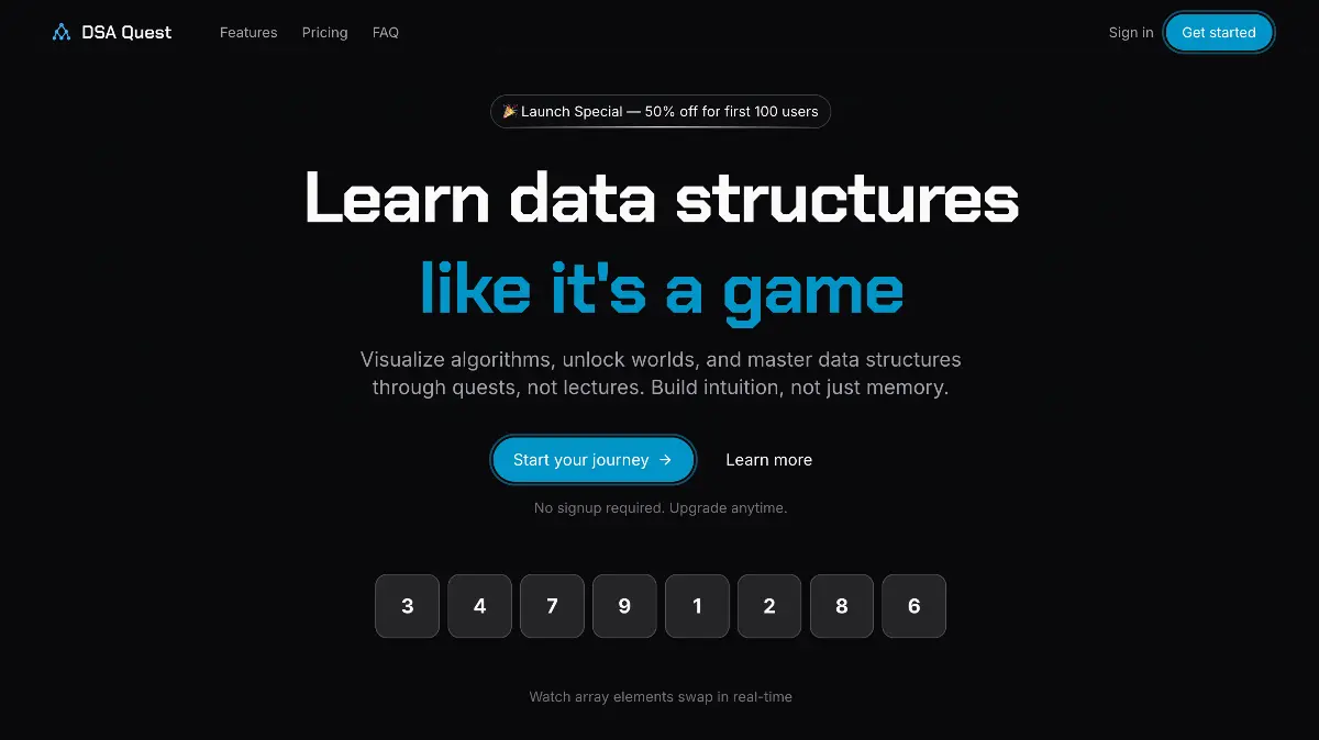 DSA Quest - Screenshot 1
