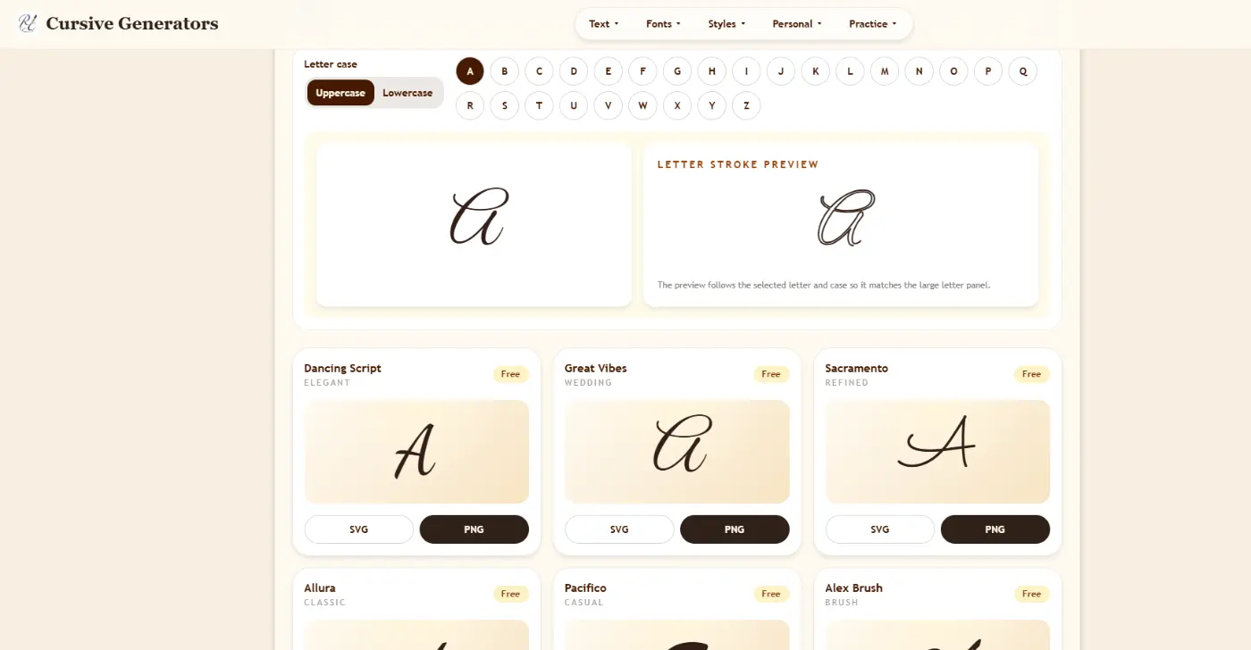 Cursive Generator - Screenshot 2