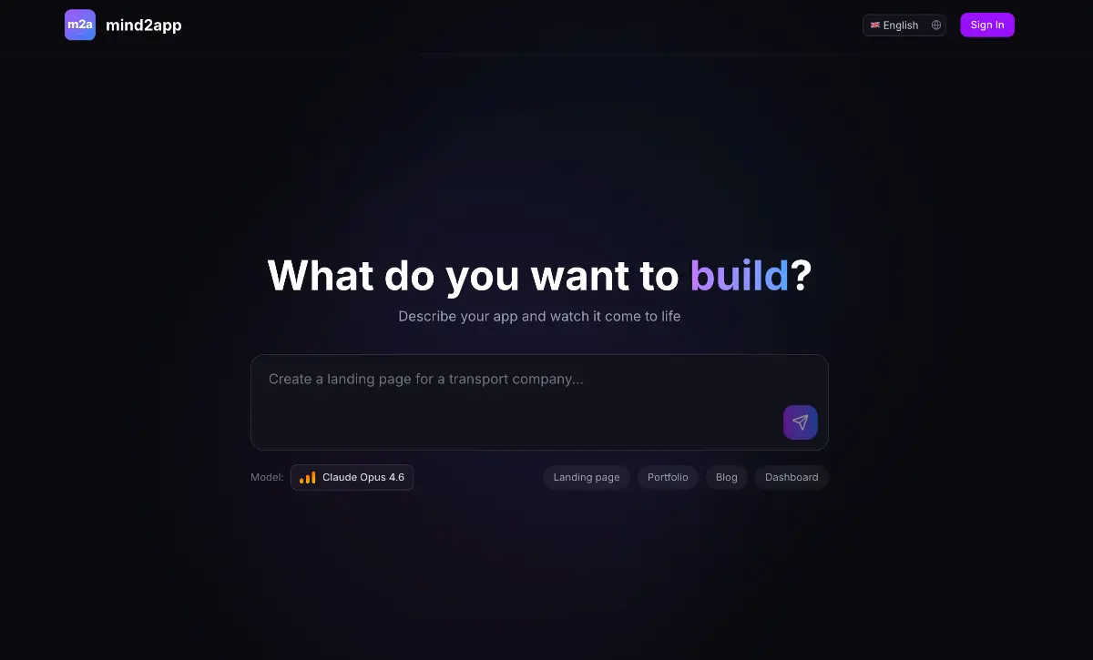 mind2app - Screenshot 1