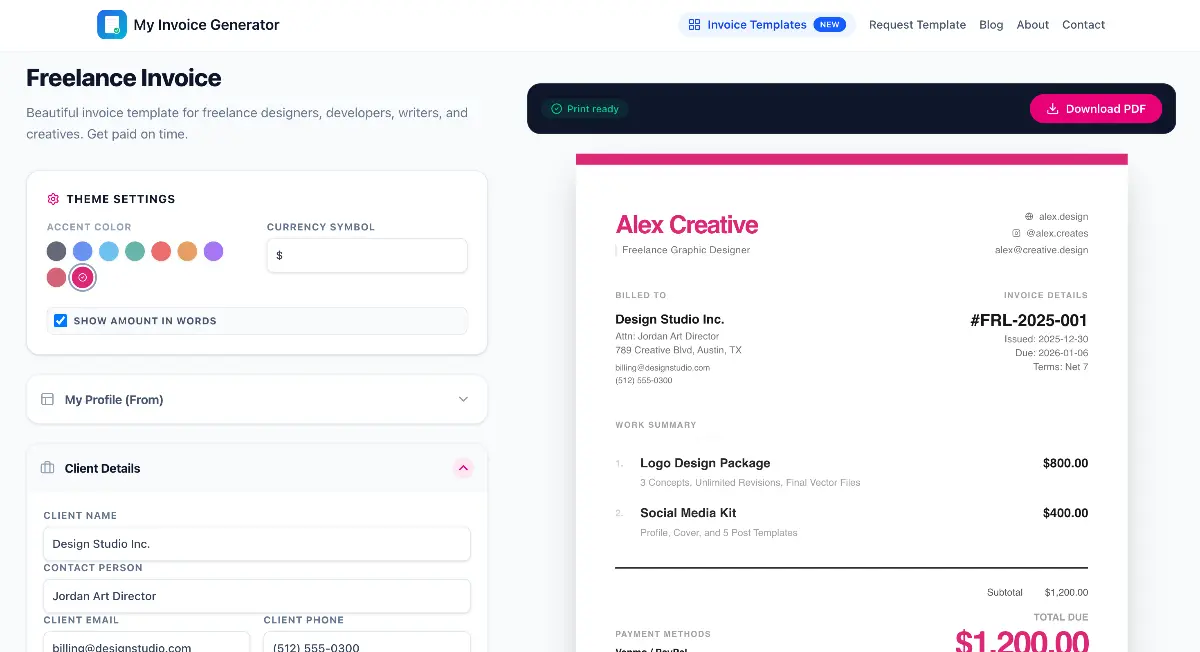 My Invoice Generator - Screenshot 4