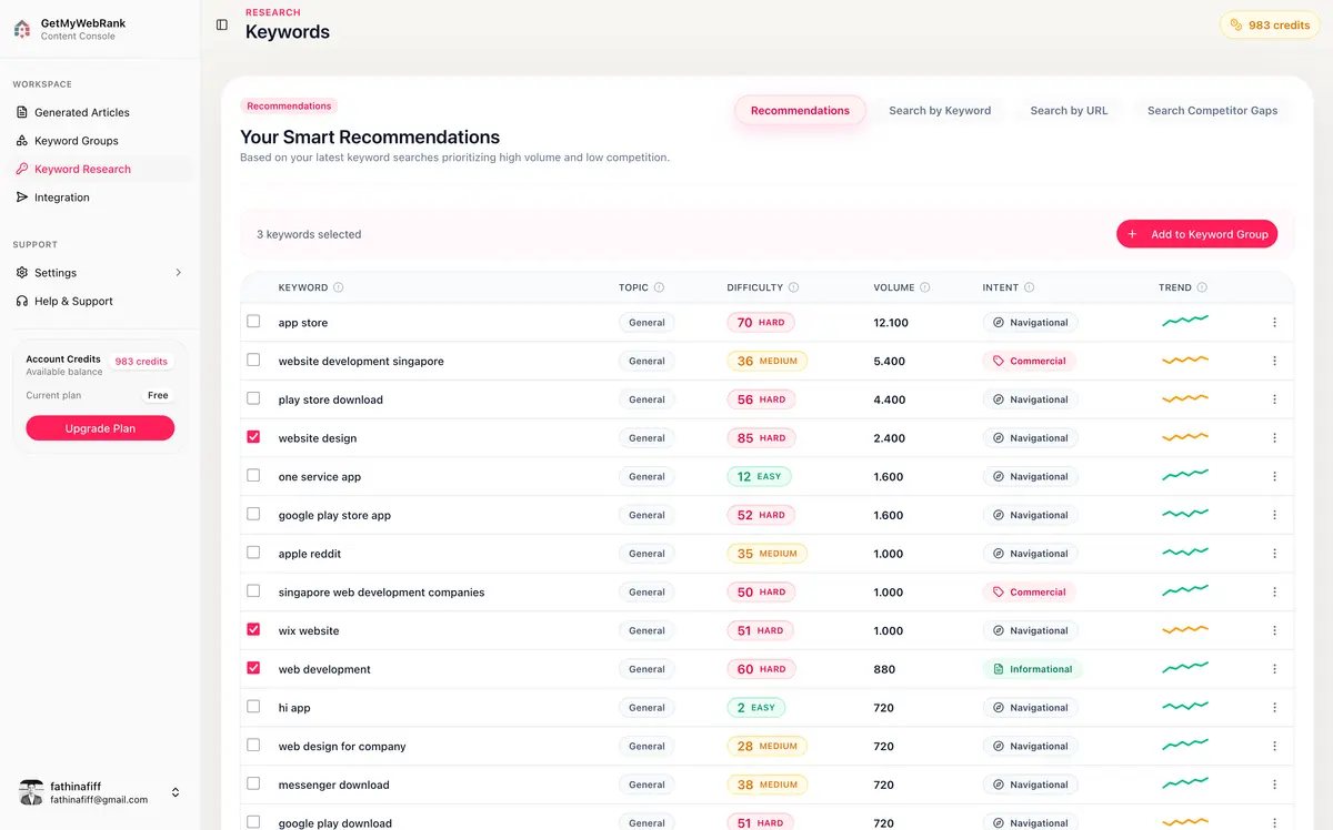 GetMyWebRank - Screenshot 2