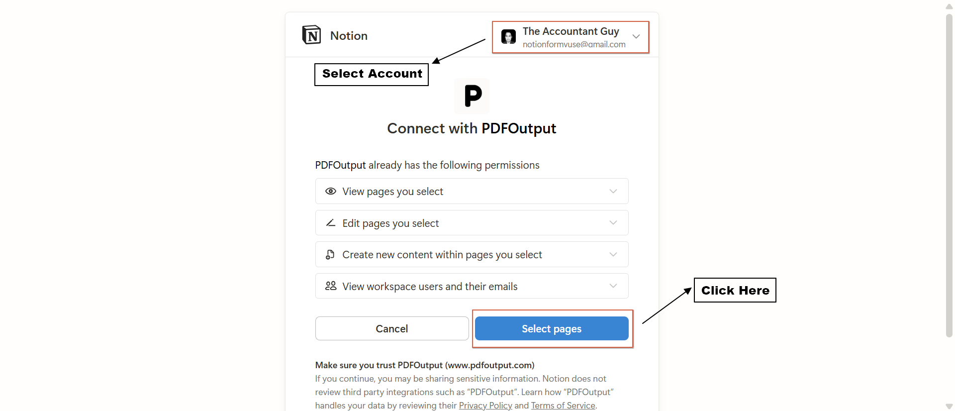 PDFOutput - Screenshot 2