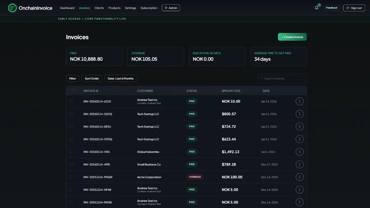 onchaininvoice - Screenshot 2