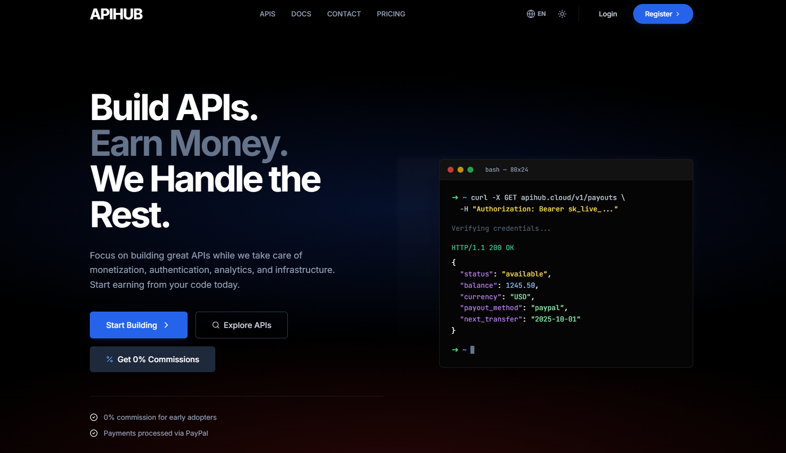 APIHUB - Screenshot 1