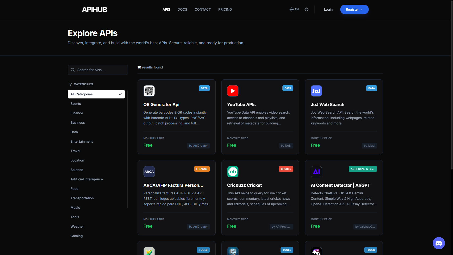 APIHUB - Screenshot 2