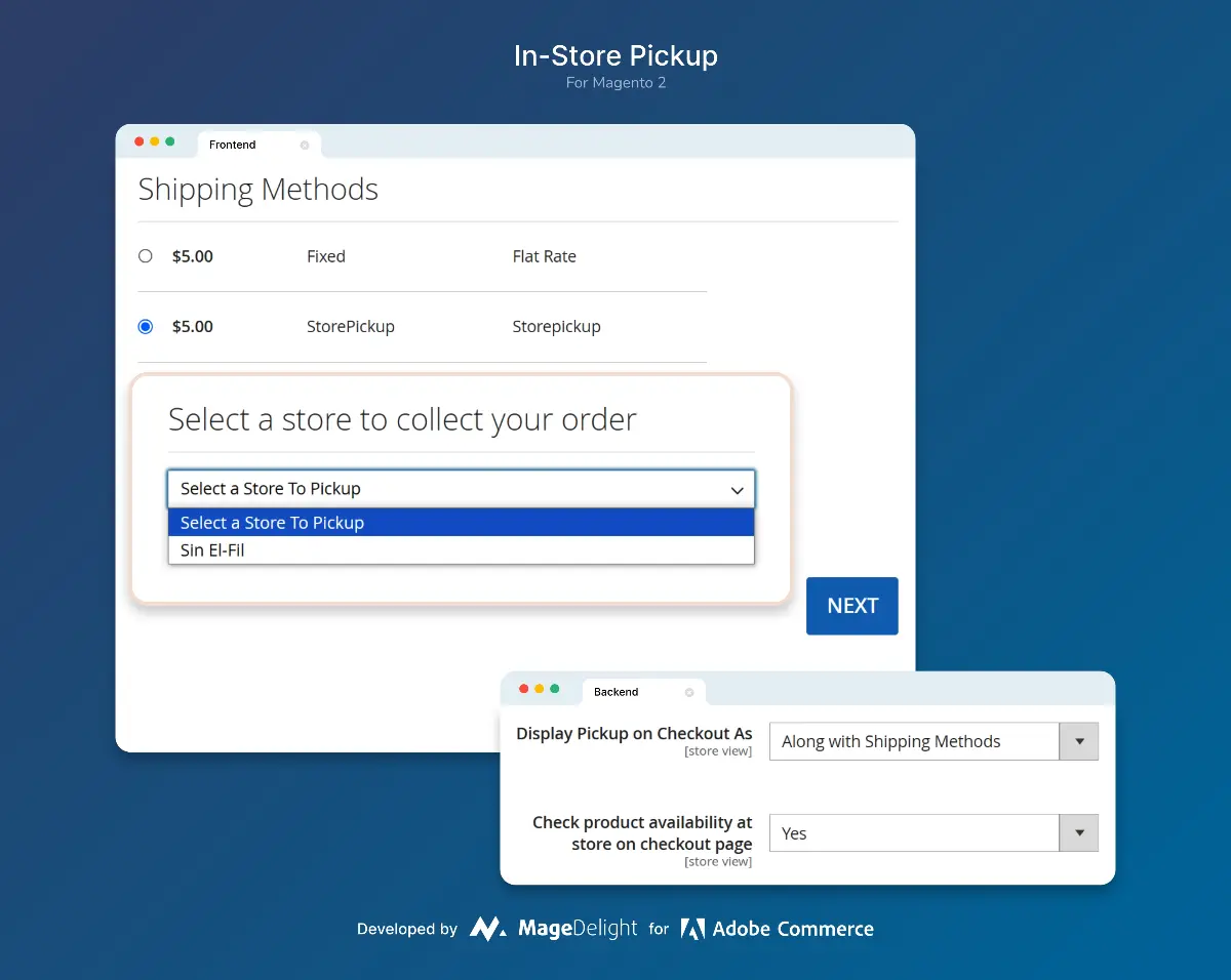In-Store Pickup for Magento 2 - Screenshot 2