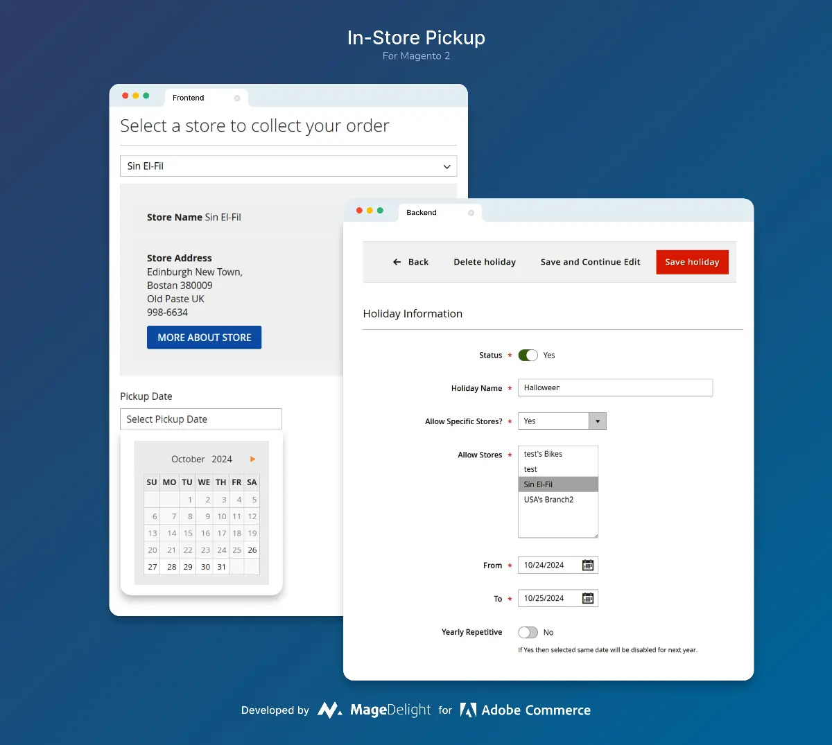 In-Store Pickup for Magento 2 - Screenshot 5