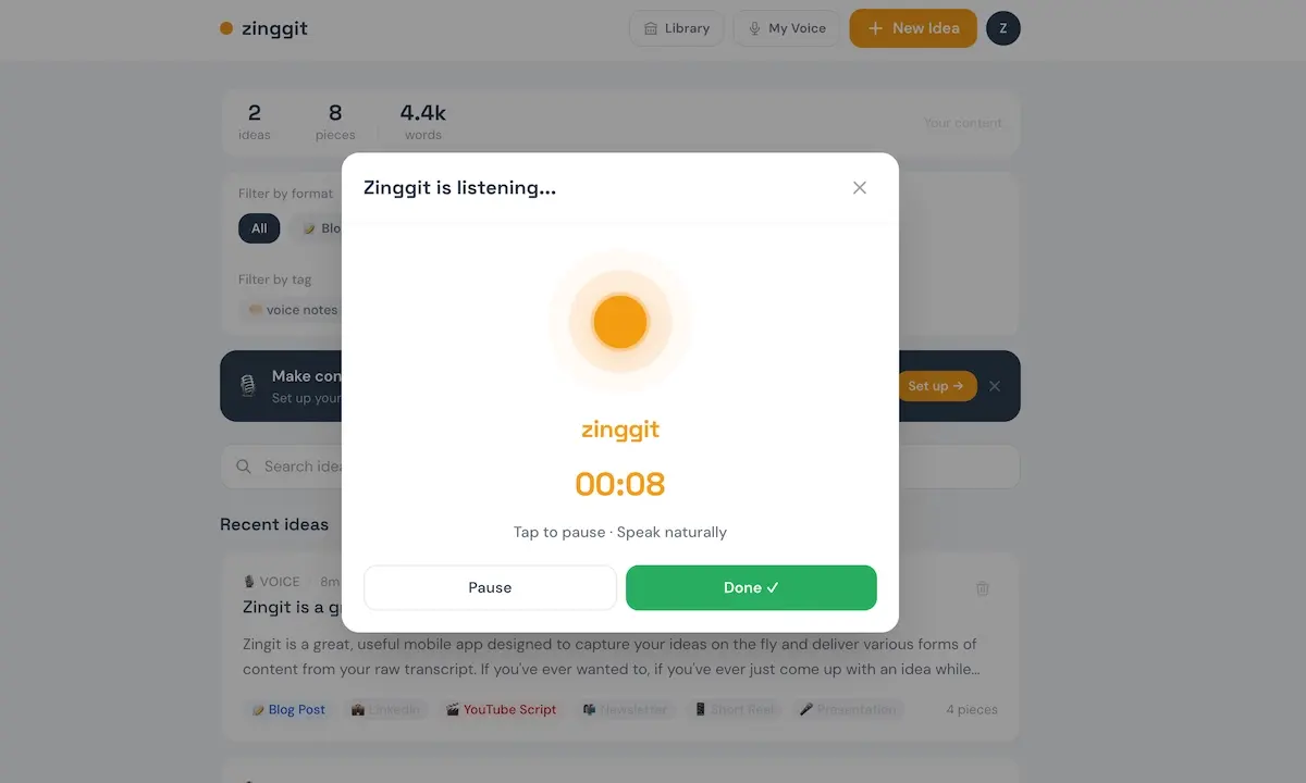Zinggit - Screenshot 1