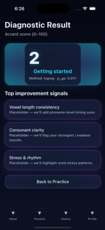 Clear Accent (waitlist) - Screenshot 1
