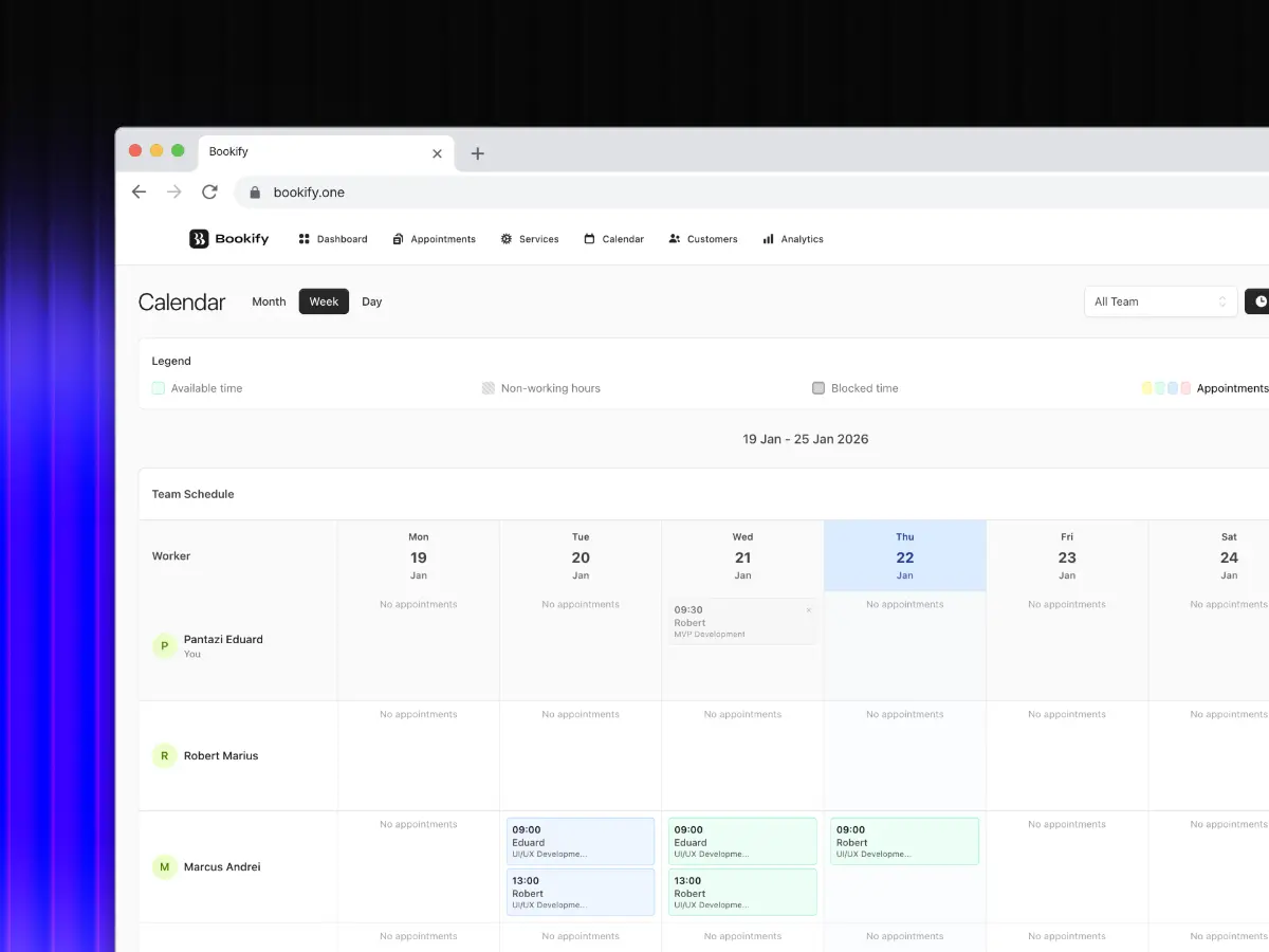 Bookify - Appointment Scheduling System - Screenshot 2
