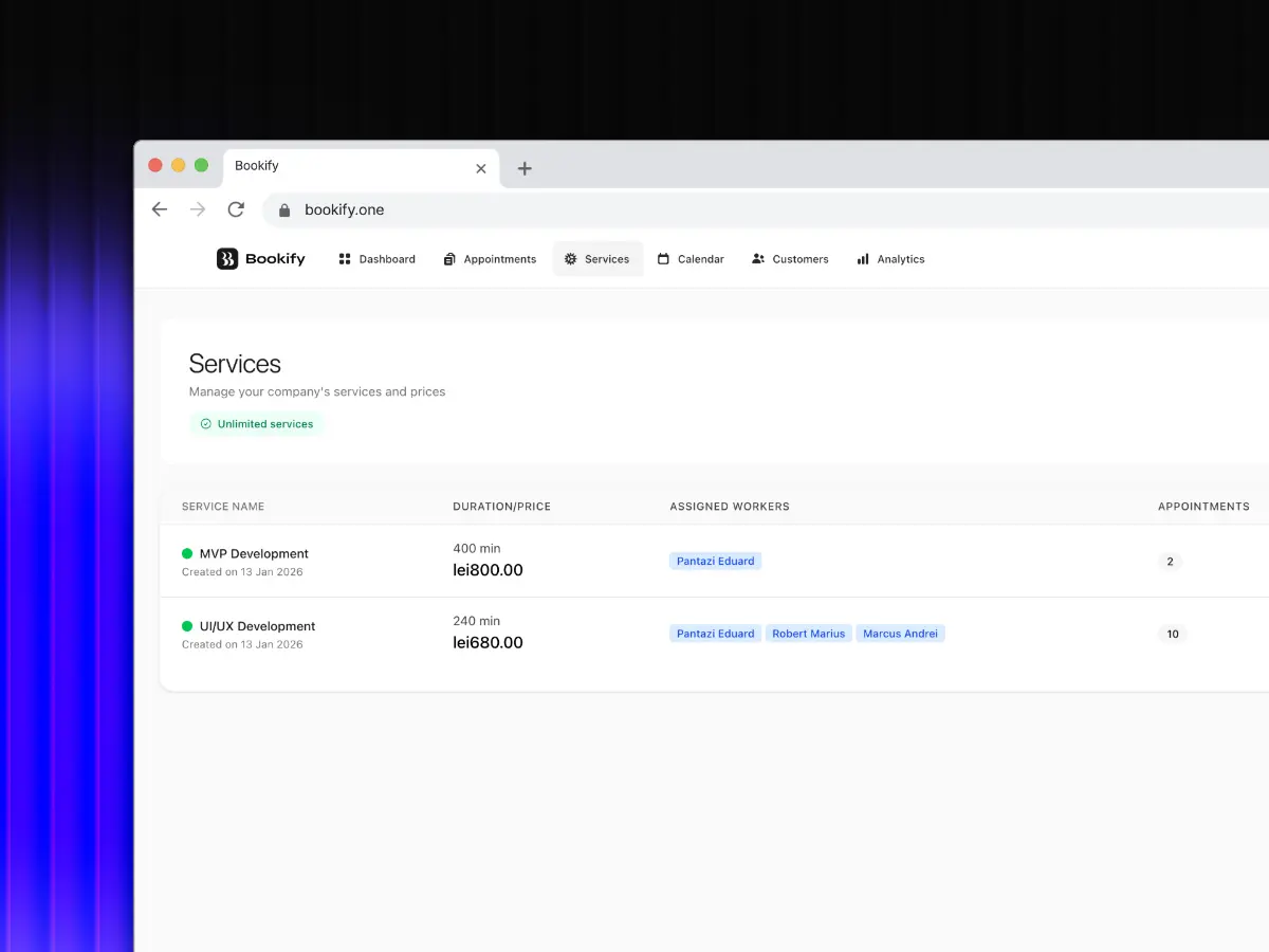 Bookify - Appointment Scheduling System - Screenshot 4