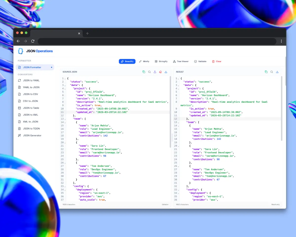 JSON Operations - Screenshot 2