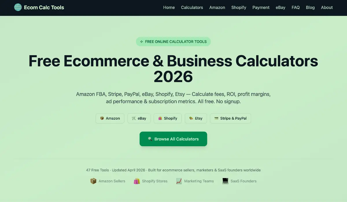 Ecom Calc Tools - Screenshot 2