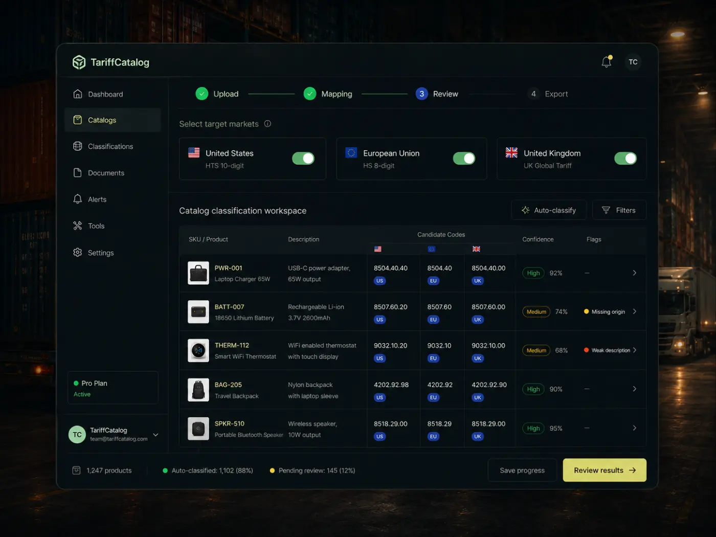 TariffCatalog - Screenshot 2