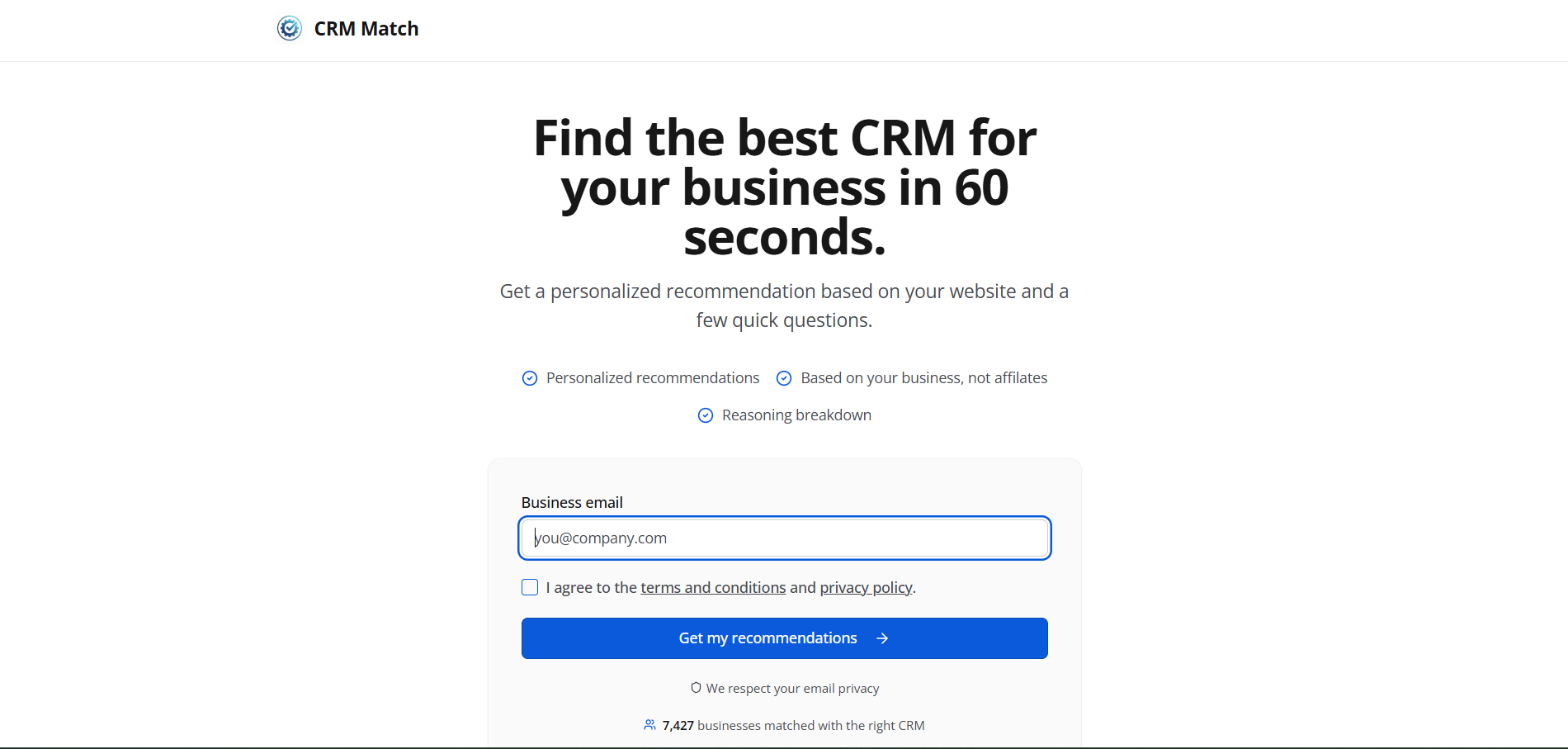 CRM Match - Screenshot 1