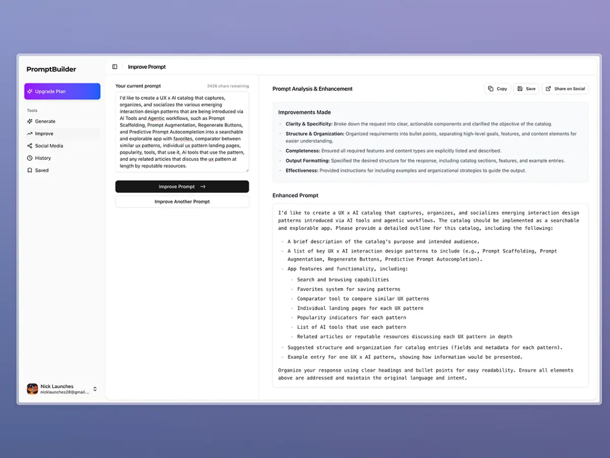 PromptBuilder - Screenshot 3