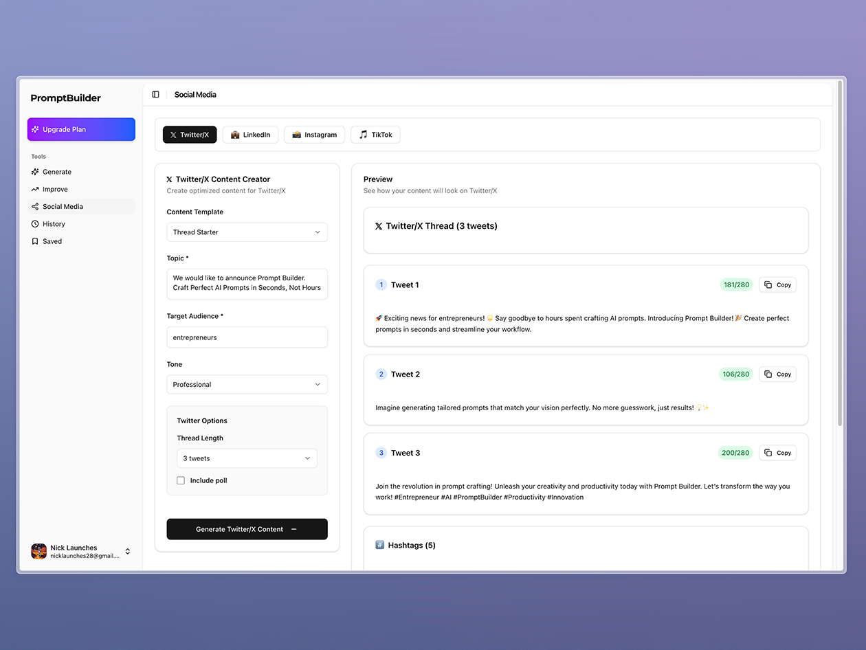 PromptBuilder - Screenshot 4