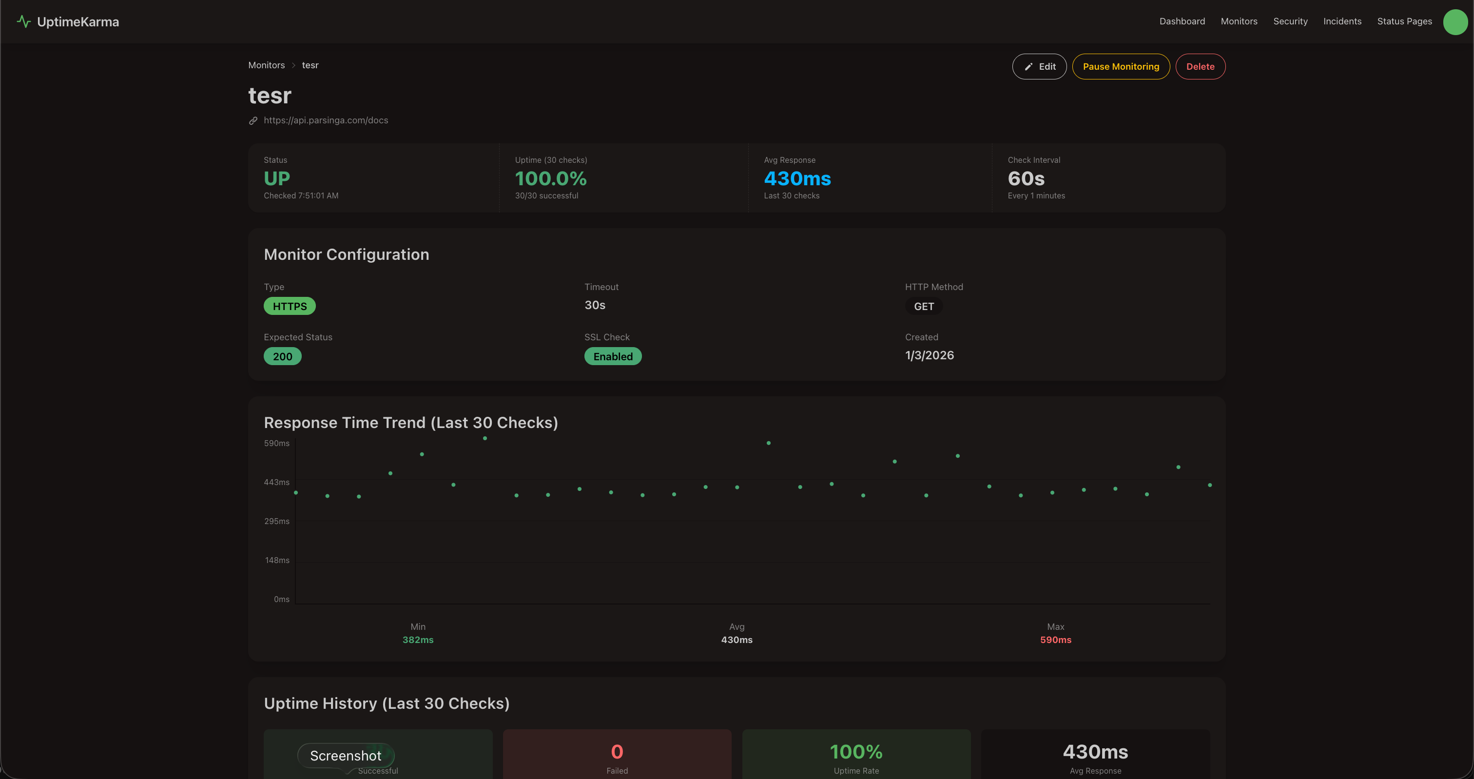 Uptime Karma - Screenshot 3