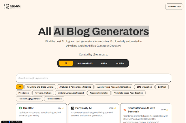 AI Blog Generators - Screenshot 1