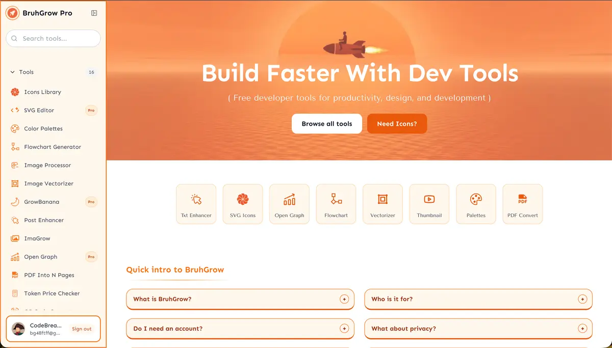 BruhGrow Tools - Screenshot 1