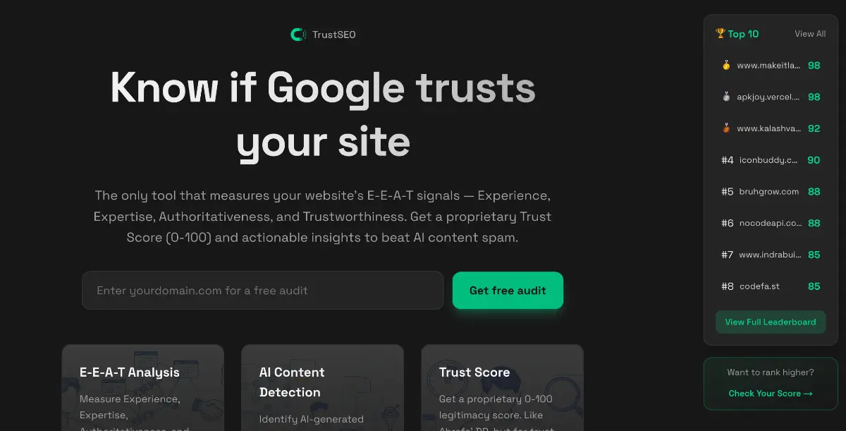 TrustSEO - Screenshot 1