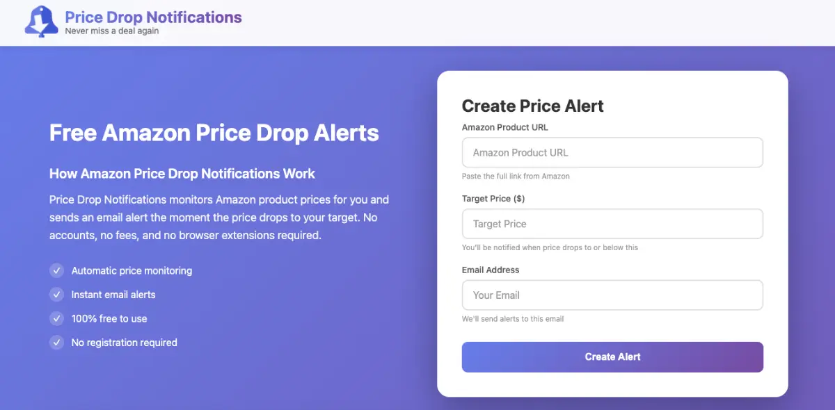 Price Drop Notifications: Restock Alerts - Screenshot 1